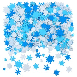 Aneco 600 Pieces Foam Snowflake Stickers Self-Adhesive Snowflake Shape Stickers for DIY Craft Projects, Assorted Color and Sizes