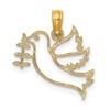 IceCarats 14K Solid Yellow Gold Dove Symbol Peace Love Holy