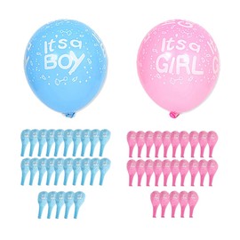 wrovitik 50 Pcs It's a Boy Girl Balloons, 12 Inch Light Blue Pink Latex Balloons for Birthday Party Supply Docarations