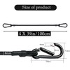 LOOGI Bungee Cords with Carabiner, 4 Set 100 cm (100cm
