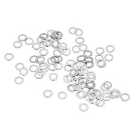 sourcing map M3 304 Stainless Steel Flat Washers, 100pcs 3x5x0.2mm Ultra Thin Flat Spacers for Screw Bolt, Electronic Repair, Automotive
