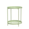 EKNITEY 2 Tier End Table - Metal Side Table Waterproof