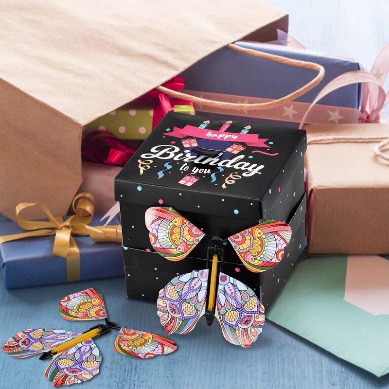 Butterfly Gift Box, Confetti Gift Box, Surprise Gift Box, Explosion