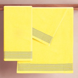 Belizzi Home Ultra Soft Cotton 6 -Piece Hand Towel Set 16x24 Inch, Ideal for use in Bathroom, Kitchen, Gym, Spa & General Cleaning, Compact & Lightweight Multi Purpose Hand Towels - Lime Yellow