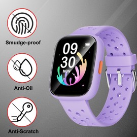 CONAPIKA 3 Stück Schutzfolie für BIGGERFIVE Smartwatch Kids/BIGGERFIVE BRAVE 2, Ultra-dünnes Blasenfreie HD-Klar Anti-Kratz TPU Displayschutzfolie Hohe Empfindlichkeit Anti-Blasen zubehör folie