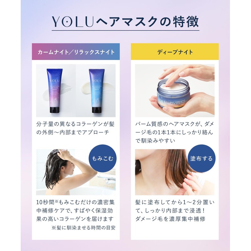 YOLU Yoru Hair Mask, Relaxing Night Repair