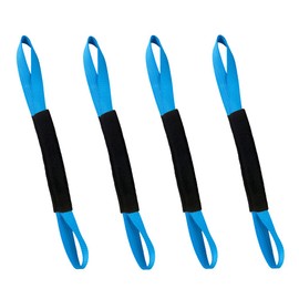 Emgo Tiedowns 18" Soft Touches - Tie Down Extension w/ Fleeces - 4-Pack Blue