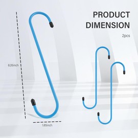 Stacool 2PCS Brake Caliper Hangers,Brake Caliper Tool/Brake Caliper Compression Tool for Changing Brake Pads,Braking,Universal Automotive Tools Brake Caliper Hooks with Rubber Caps (2, Blue)