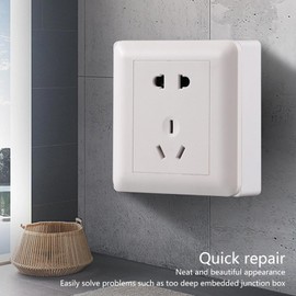 JDIEOQA 20mm Single Socket Spacer, Square Spacer Socket Surround Cover 1 Gang Socket Surround Upgrades for Single Light Switches Surround Bottomless Box 10mm Height