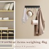 GLAGLSG 2 Pack Coat Rack Wall Mount Metal Hat Rack