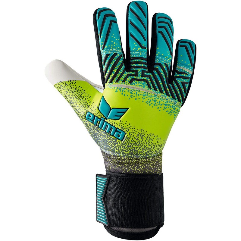 Erima Youth Flex RD Robusto Goalkeeper Gloves, Petrol/Lime/Black, 4.5