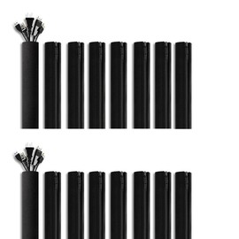 Wonder Care Soft Neoprene Cable Sleeve Wrap Cover Management Cord Wire Hider System with Zipper for TV Computer Office Home (19-20 Inch)