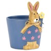 Current Blue Planter with Bunny - Spring, Easter Décor, Ceramic,