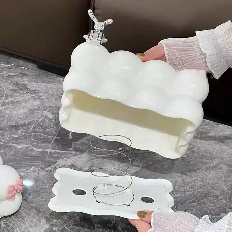 Cloud-Shaped Design Plastic Tissue Box Cover,20 * 14 * 10CM,Waterproof