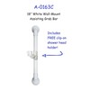 18 in MedGear Wall-Mount Bath Assisting Grab Bar, White &