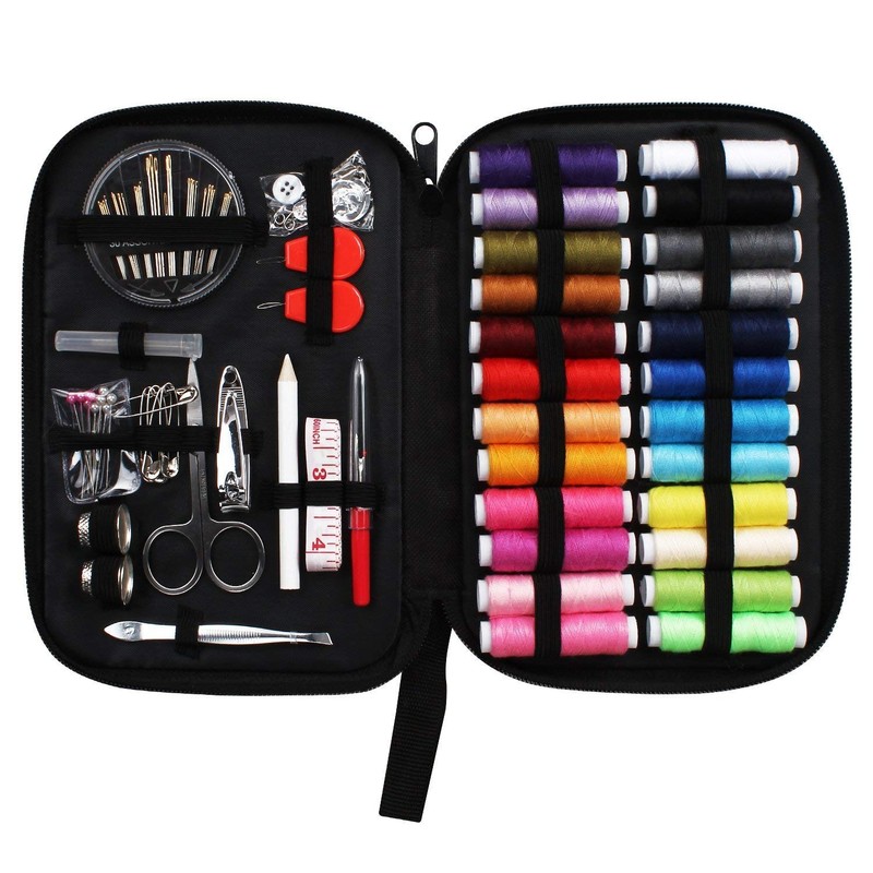 Juning Sewing Kit with 130 Sewing Accessories, 24 Bobbins of