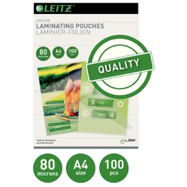 Leitz 16917 Laminating Pouches 25 x A4 80 Micron