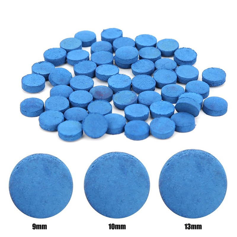 50PCS Leather Pool Cue Tips - Choose from 9MM, 10MM,