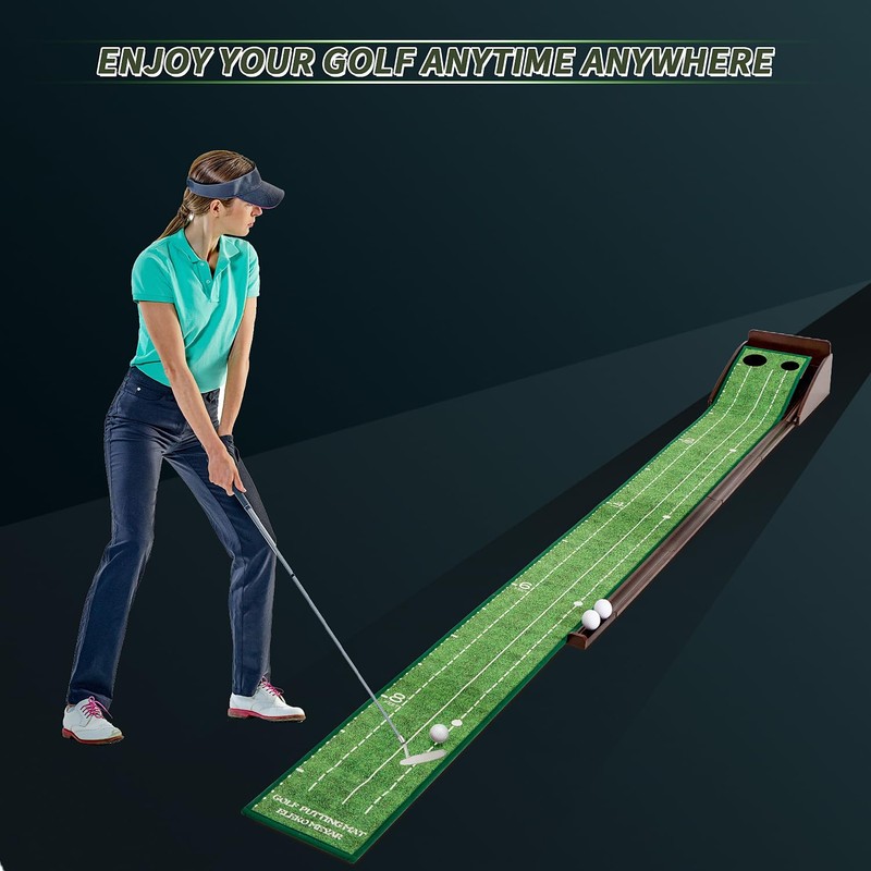 Eleko Meyar Golf Putting Mat, Portable Indoor Putting Green, includes