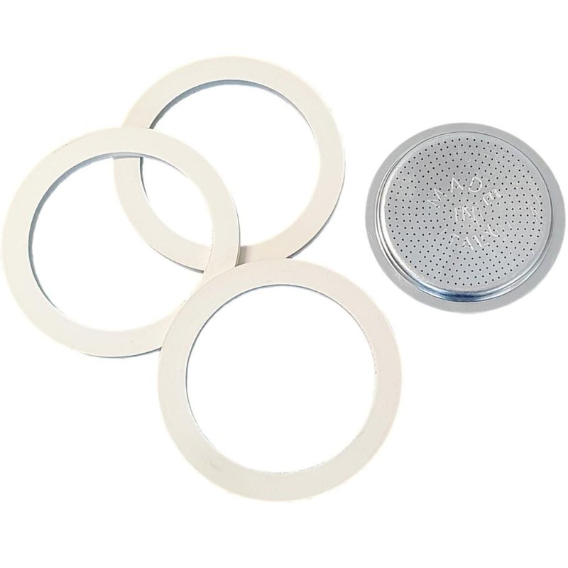 Harren24 Filter and 3 x Seal for Espresso Maker, Compatible