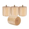 M.J COMFY-LIFE 4Pcs Furniture Legs 60x75mm Wooden Legs for Table