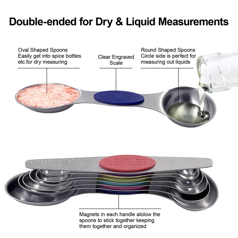 12-Piece Measuring Cup and Spoon Set, Includes 5 Stainless Steel