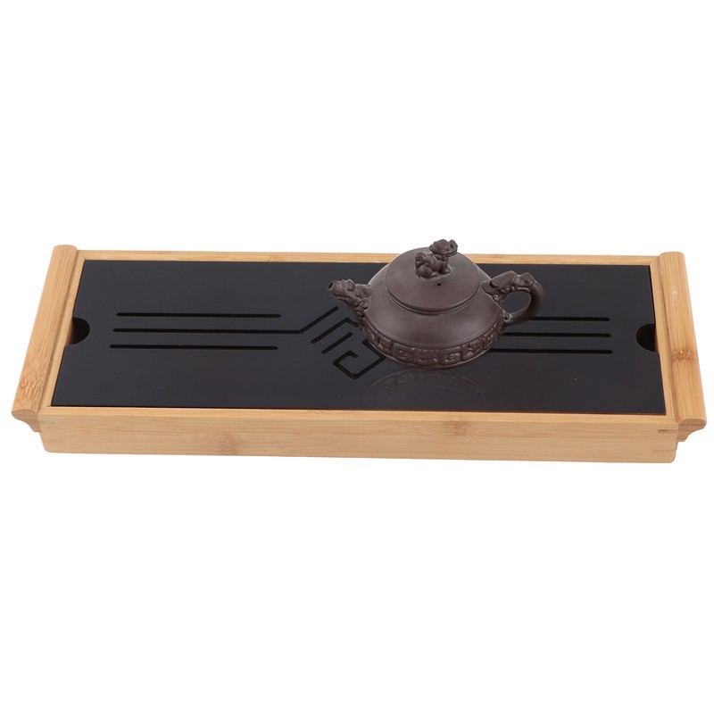 Bamboo Tea Tray Cup Plate Traditional Chinese Style Serving Tray