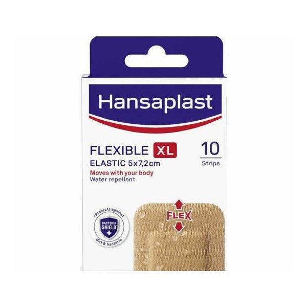 Hansaplast Flexible Strips XL Elastic (5x7,2cm), 10pcs