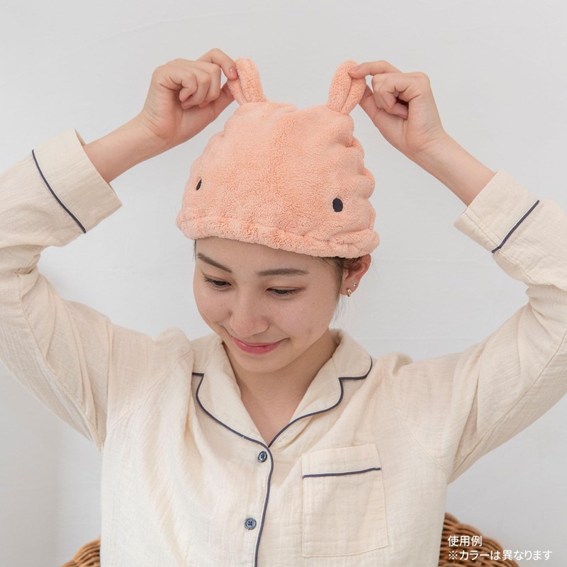 Ribuhaito 17813-32 Hair Cap, Animal Beetle Towel, Otter, Total Length: