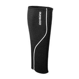 Rehband Neoprene Calf Support, 1 Piece, Shin Brace, Calf Compression Promotes Blood Circulation during Endurance Sports, Compression Sleeve for Running, Colour: Black, Size: M