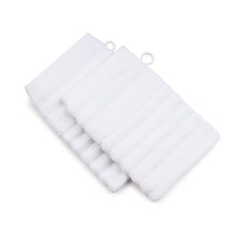 Gözze Set of 2 Milan Terry Cloth CO/CV (Bamboo), 70%/30%, Wash Mitt, 17 x 24, White
