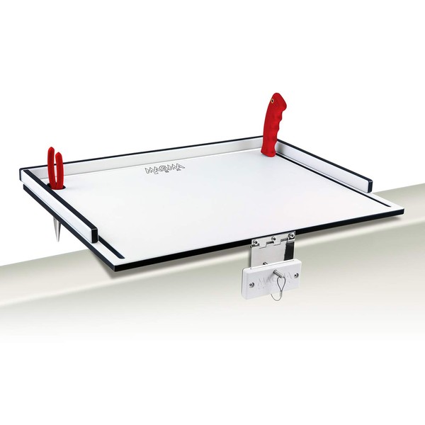 Magma Products Econo Mate Bait & Filet Table, White/Black/White, 20"