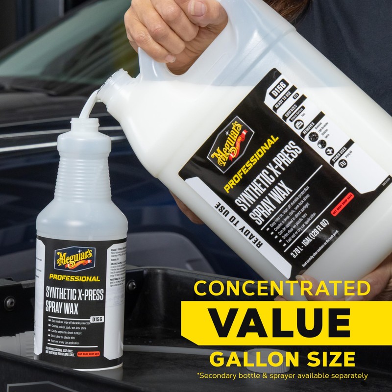 Meguiar's D15601 Synthetic X-Press Spray Wax for Car Detailing, Creates