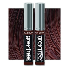 Root touch up, temporary hair color to cover gray hairlines, eyebrows, Mustache & Beards Greyfree 2 PACK ( MEDIUM BROWN )