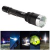 Camping Flashlight 5000LM Lengthened IPX5 Waterproof Anodized Black T6 Lamp