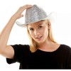 Silver Rhinestone Western Cowboy Hat for Womens - Glitter Cowgirl