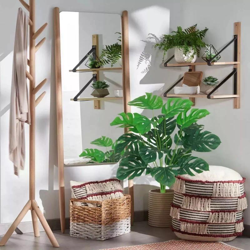 dgb18 Planta Monstera Tropical Artificial Para Decoración 75cm