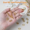 Qoroos 12 PCS 18K Gold Plated Carabiner Clasps and Closures