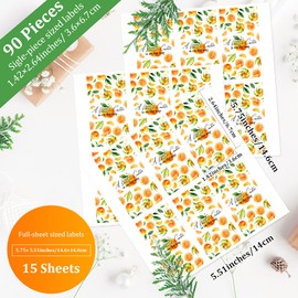 90 Pieces Little Cutie Candy Wrappers So Sweet Little Cutie Baby Shower Decorations Fruit Orange Candy Stickers Wedding Supplies Summer Sweet Parties