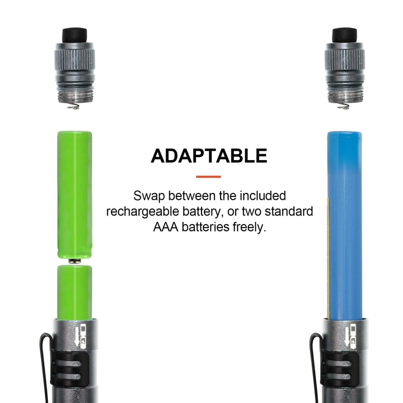okcomuy Rechargeable Pen Light Flashlight IP67 Waterproof with Pocket Clip
