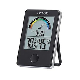 Taylor Precision Products 1732 Taylor Digital Indoor Comfort Level Thermometer and Hygrometer, Black