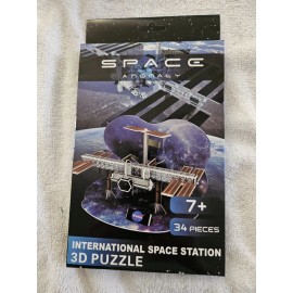 Unbranded Outer Space International Space Station 3D Jigsaw Puzzle DIY Model Set 34 PCS