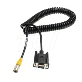 HangTon 6 Pin Hirose Data Cable for Topcon GTS 312 GPT3005 Total Station Sokkia NTS Set 610 510 Set530R3 630R to Data Collector Computer (RS232 Spiral Cable)