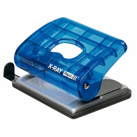 Rapid 21162901 EC10 X-Ray Hole Punch, 20 Markings with Format Sheets, Guide Bar, Sea Blue Transparent, Metal