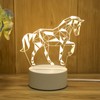 Toyandona Animal Night Light 3D Horse Illusion USB Lamp Power