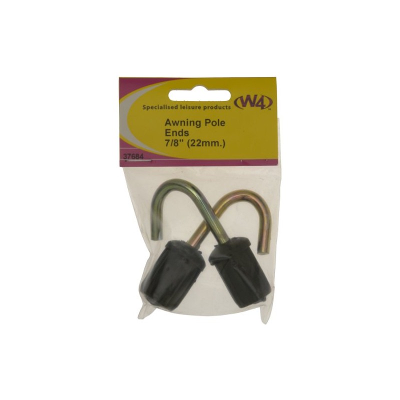 W4 Awning Pole Ends - Silver, 7/8 Inch