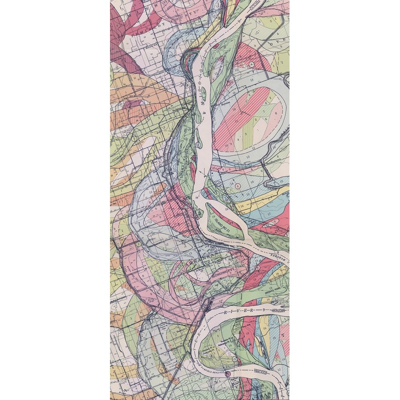 1944 Fisk Mississippi Meander Map Ancient River Bed Sheet 3