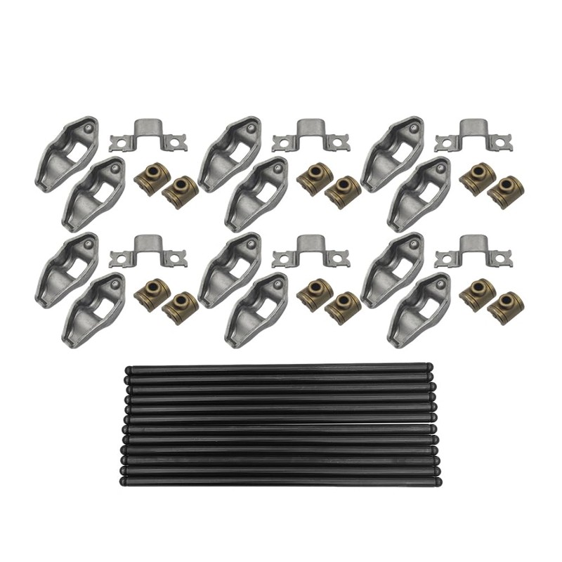 UINIEBOOM 9.638" Pushrods Rockers Arms Kit Compatible with Jeep Wrangler