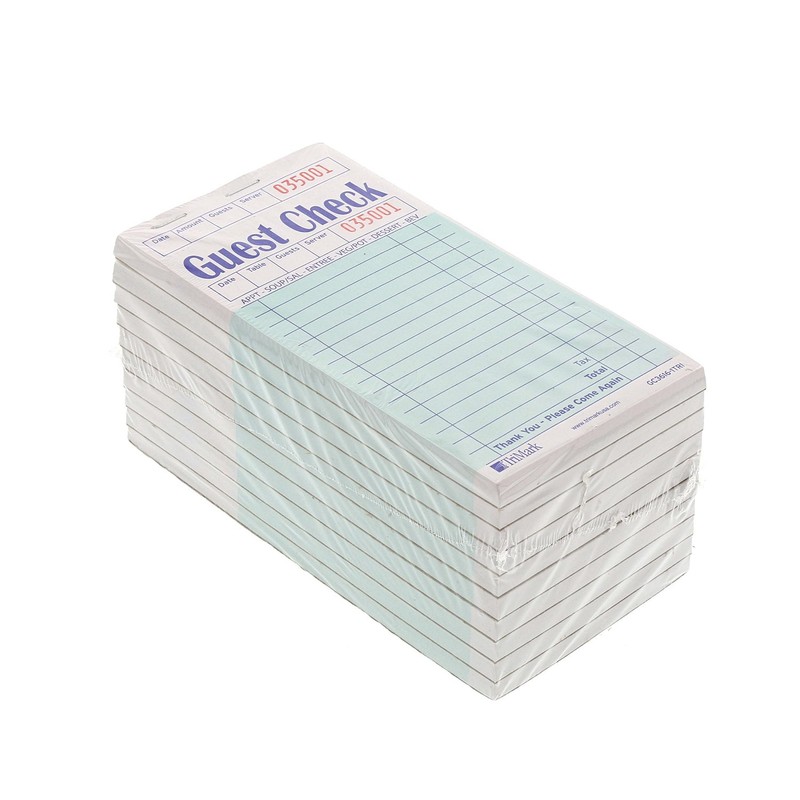AmerCare Royal Green Pivot Point Guest Check Paper Receipt Book,