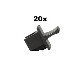 Faconet® 20x RJ45 Dust Protection Cap Covers for Switch Patch Panel Router LAN Socket Protective Plug Black RJ 45 Socket Protector Snap-in and Dust Cover